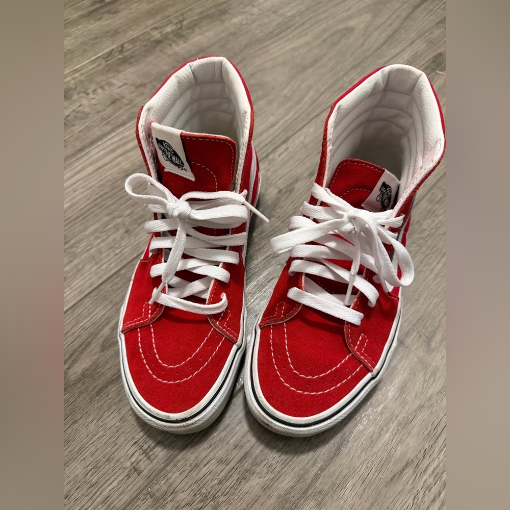 Vans Red High-Tops shoes women 7